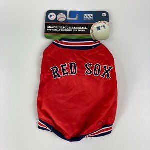 NEW! Pet Jacket, Small, Embroidered Logos, Boston Red Sox Dugout Jacket